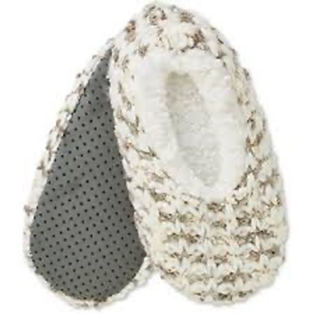 Northeast Outfitters Slipper Cozy Cabin Spacedye Women's S/M Taupe Aloe Infused